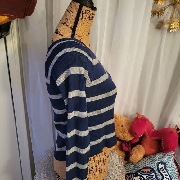 Aviva Navy and grey halter sweater - Picture 4 of 4